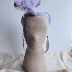 Tül ve Yaprak Detaylı Telli Saç Bandı