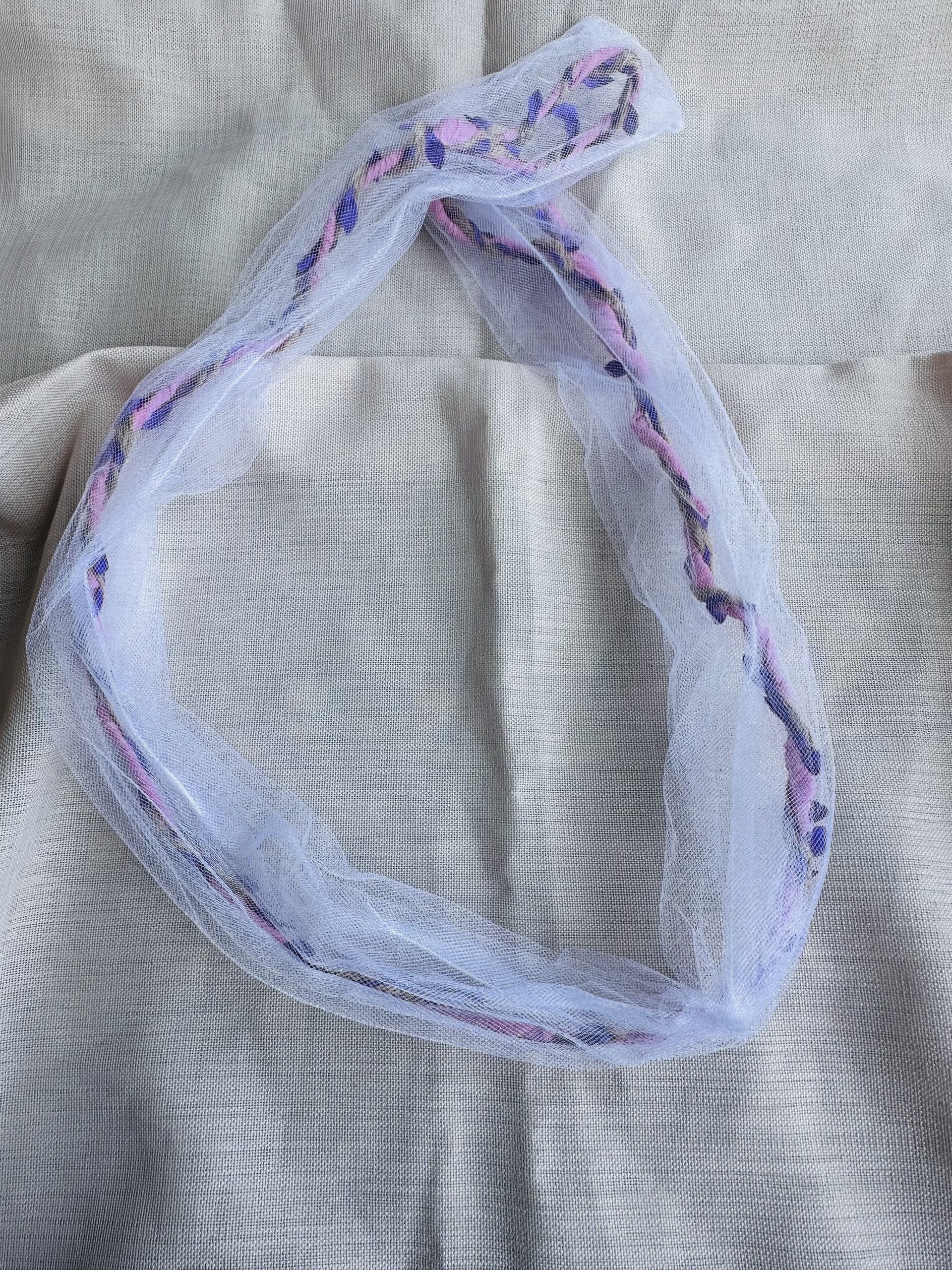 Tül ve Yaprak Detaylı Telli Saç Bandı - Görsel 4