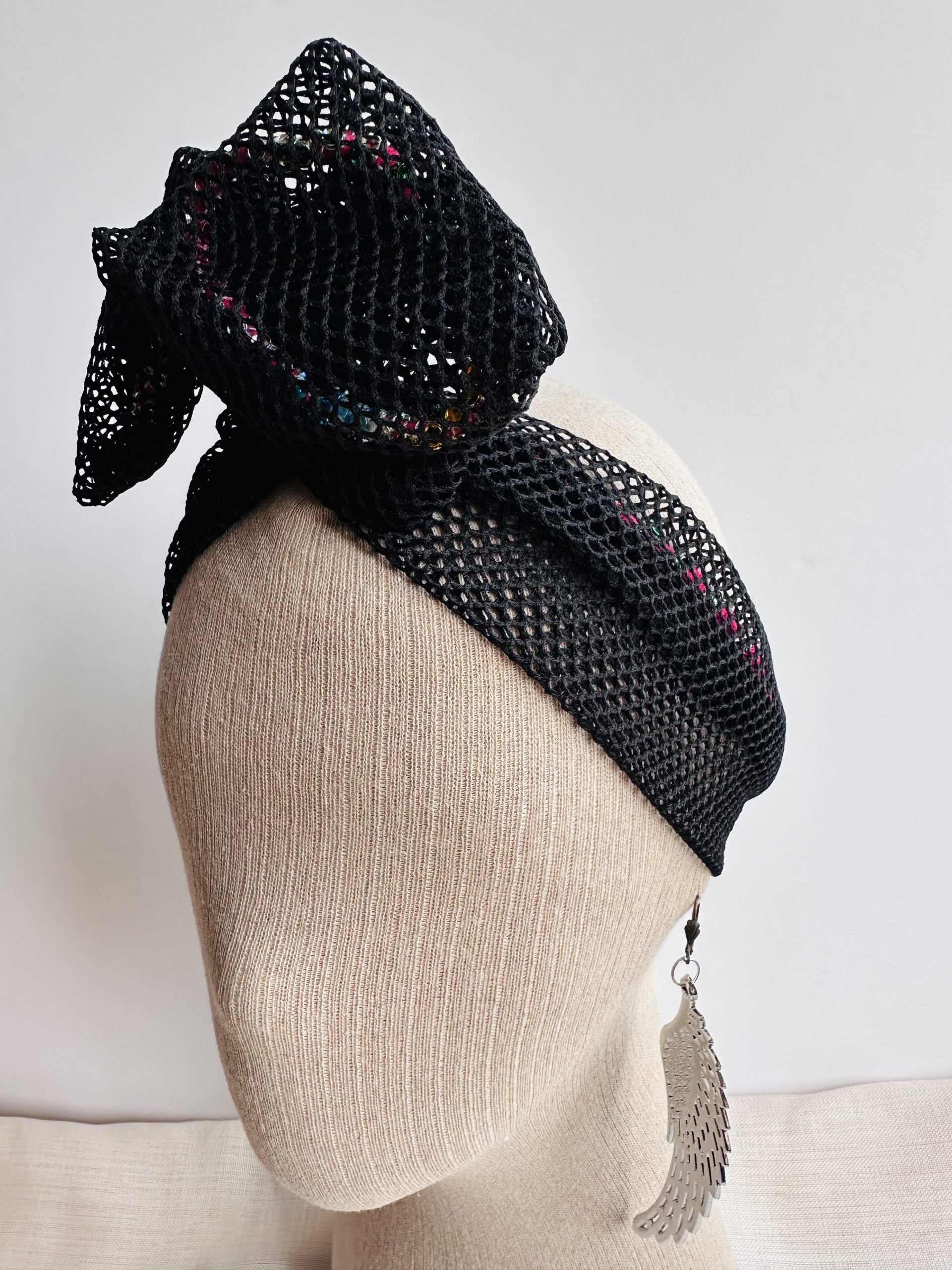 File Renkli Taşlı Telli Bandana - Görsel 2