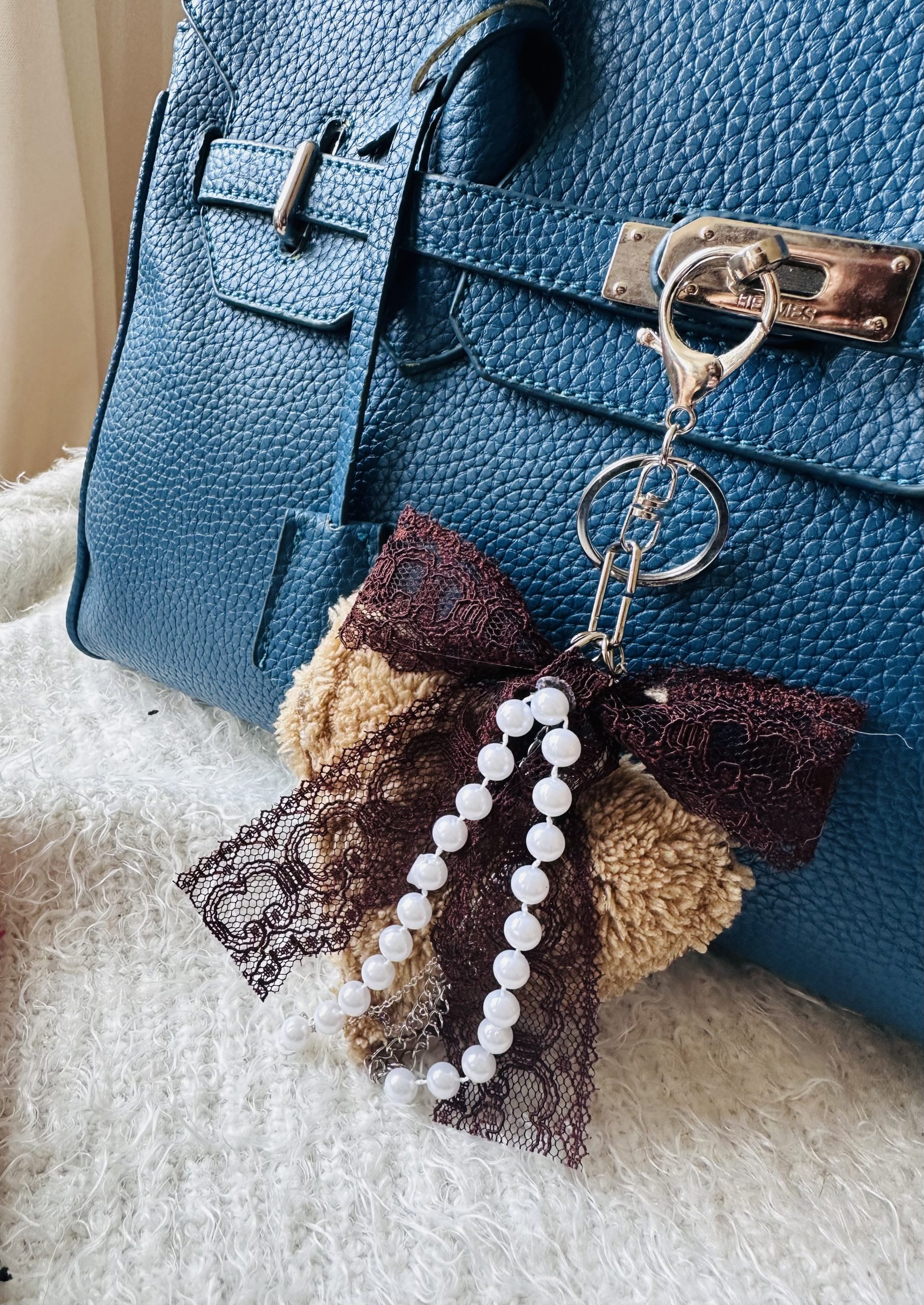 *Tria Cordis- Terra* Peluş Kalp Çanta Charm - Görsel 5