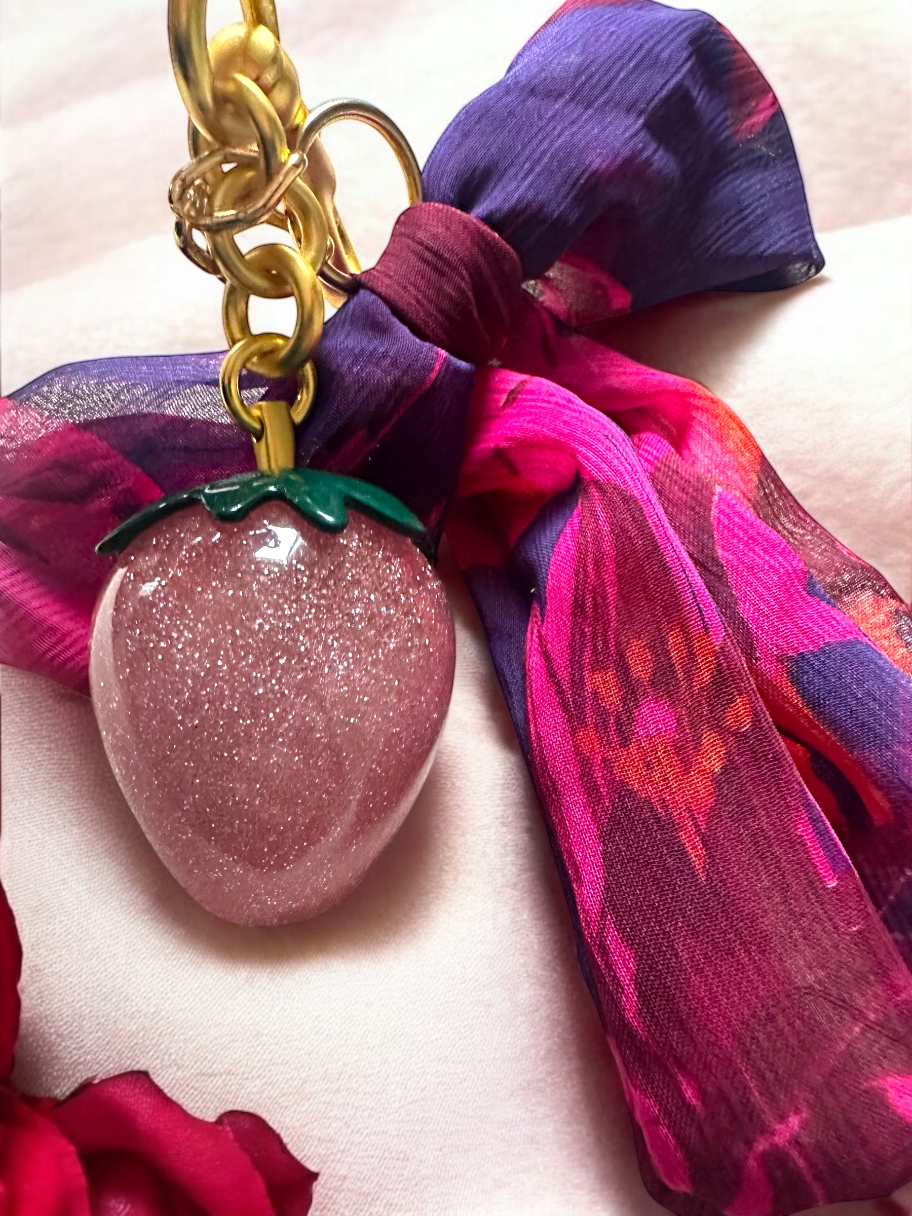 *Fragola Rosa* Pembe Çilek Çanta charm - Görsel 7