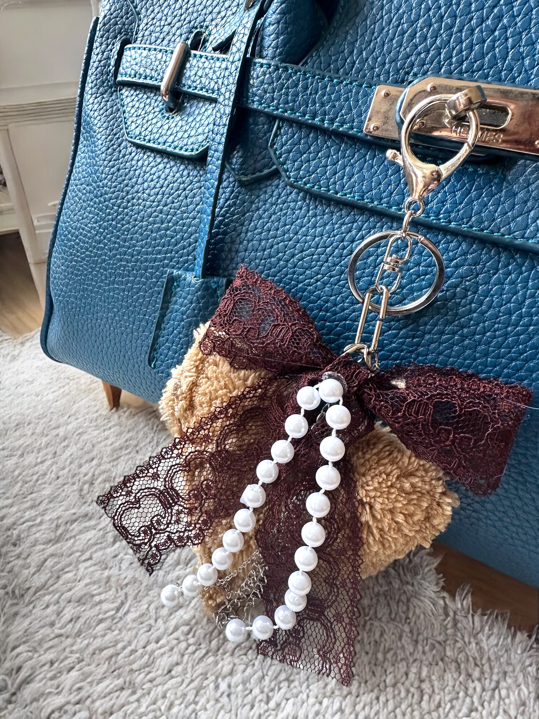 *Tria Cordis- Terra* Peluş Kalp Çanta Charm - Görsel 2