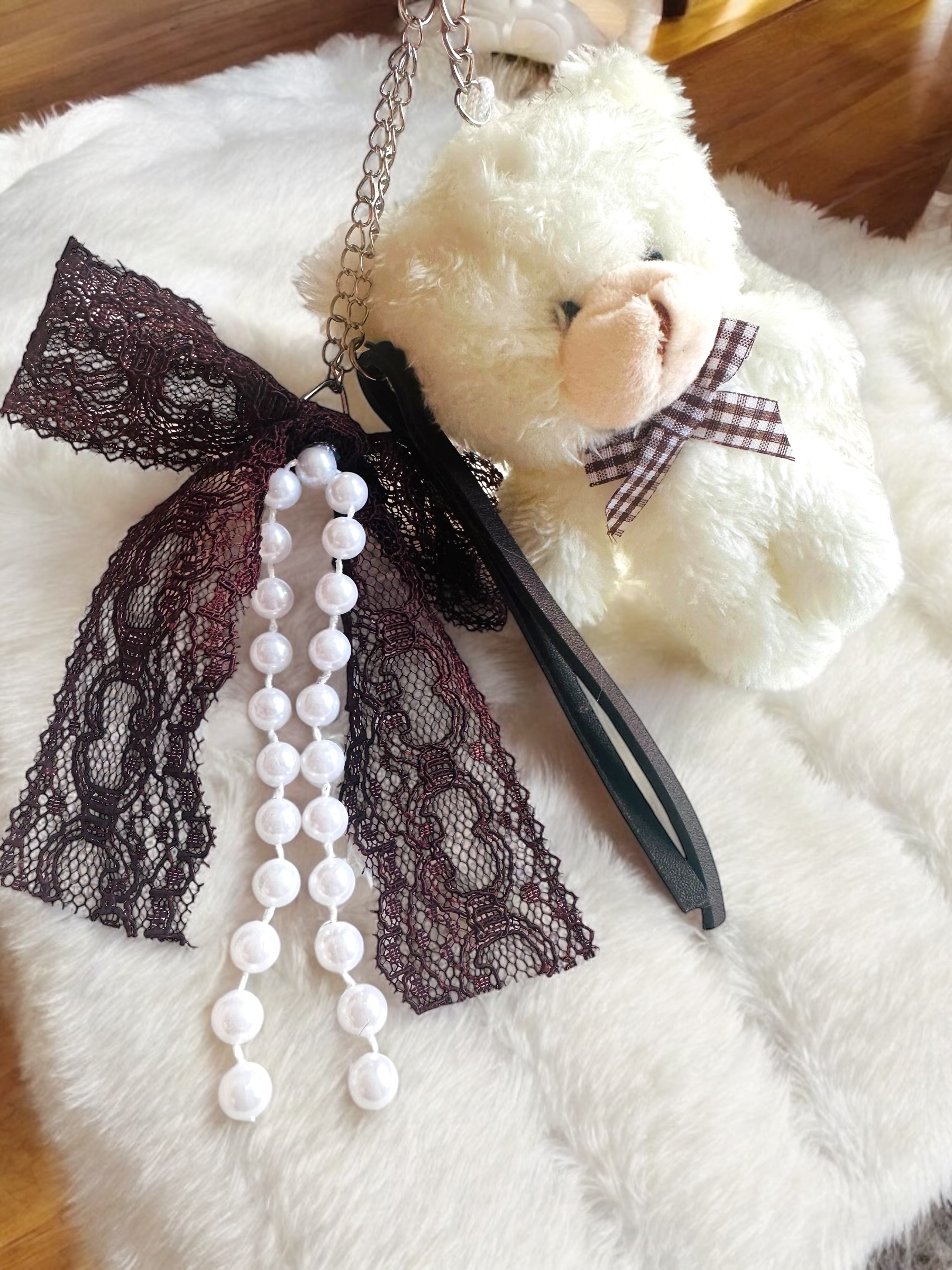 * Custos Amoris* Peluş Ayı Çanta Charm - Görsel 3