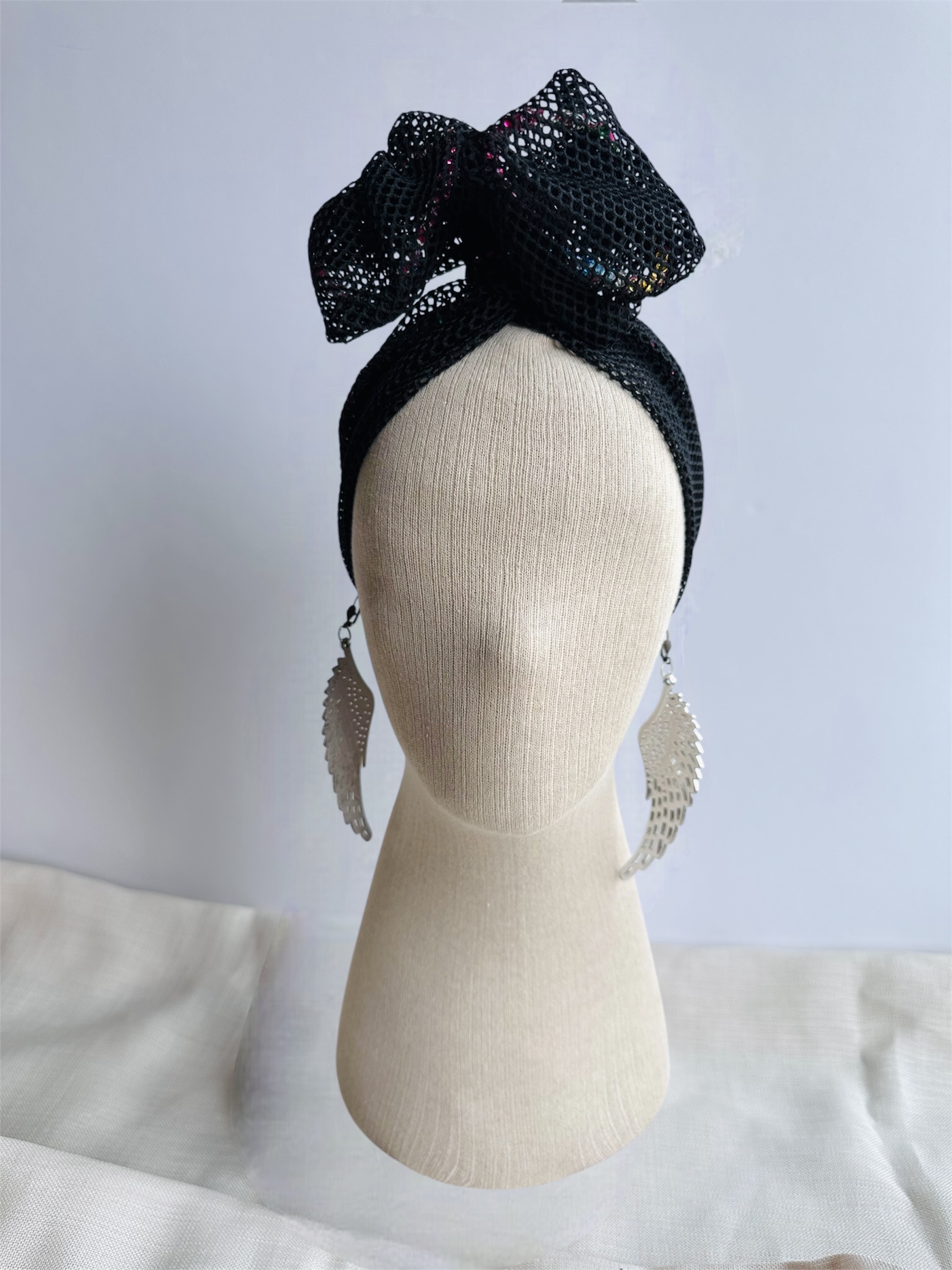 File Renkli Taşlı Telli Bandana