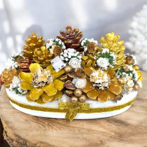 Altın Zarafet – Oval Kase  Kozalak Tasarım