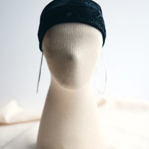 Kadife Kalın Çiçek Detaylı Saç Bandı