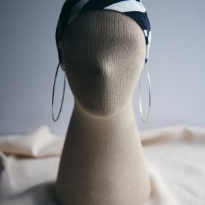 Kadife Desenli Kalın Saç Bandı