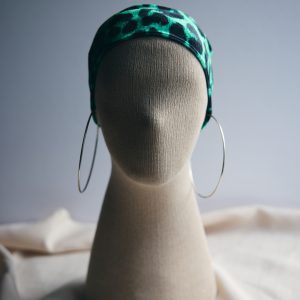 Kadife Desenli Kalın Saç Bandı