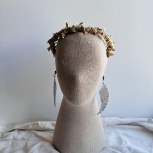 “Corona Virentis” Yaprak Detaylı Taç Gold