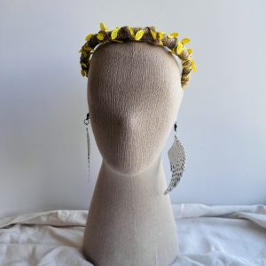 “Corona Virentis” Yaprak Detaylı Taç Sarı