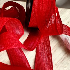 Kırmızı Keten Kurdele 1 metre