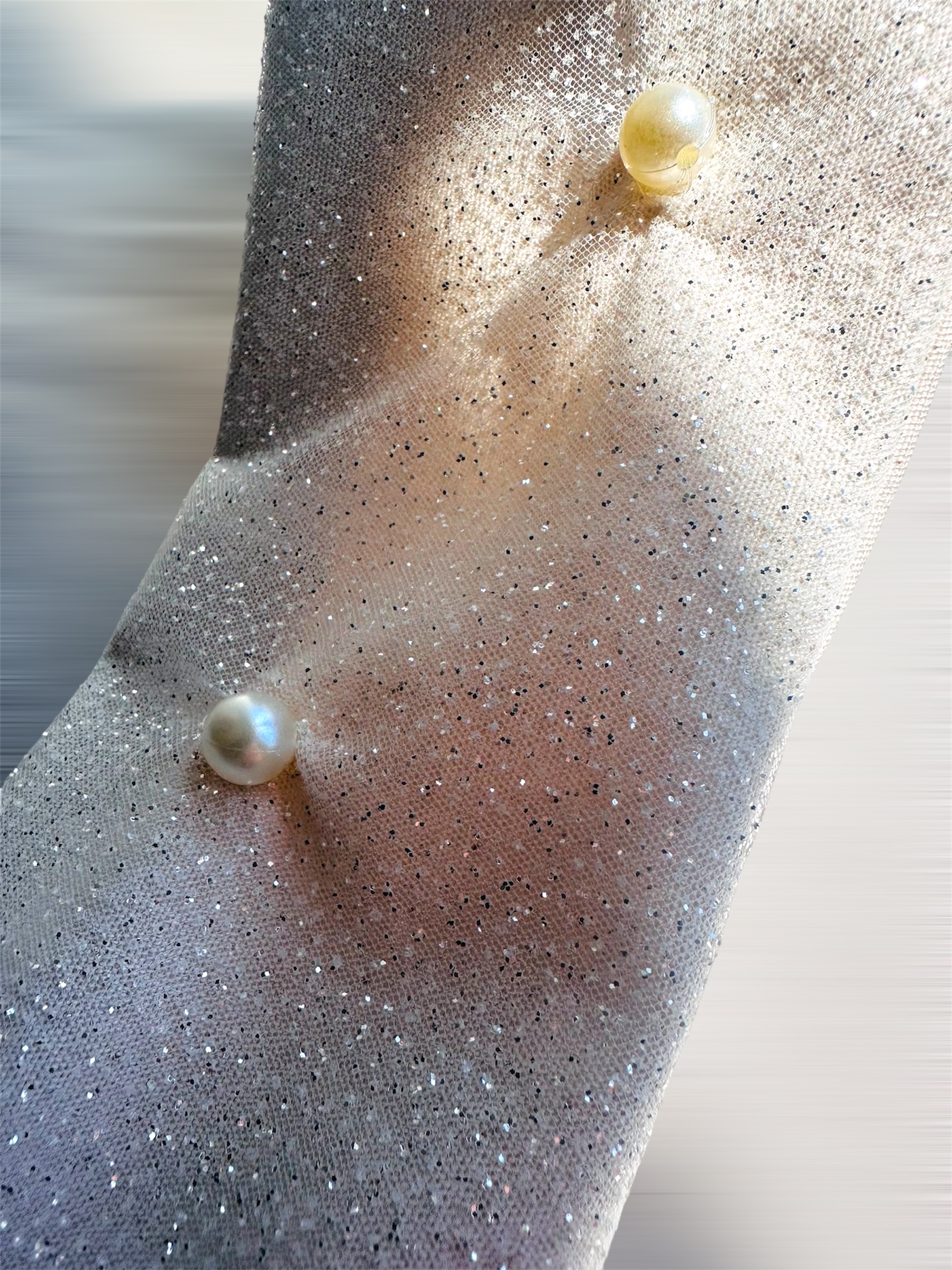 “Nyx’in Gözyaşları” İnci ve Sim kumaş Detaylı Telli Saç Bandı - Görsel 4