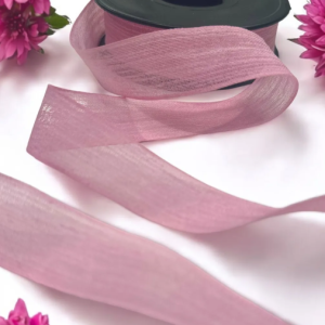 Şeker Pembe Keten Kurdele 1 metre