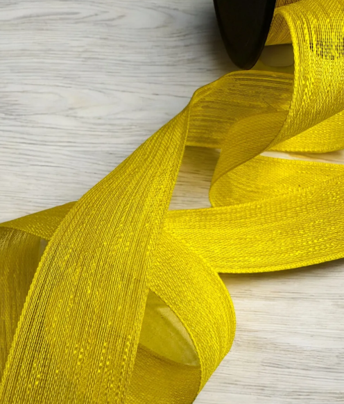 Sarı Keten Kurdele 1 metre - Görsel 2