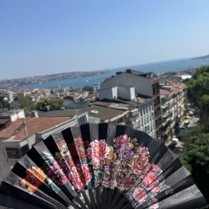 Çiçekli Dayanıklı Büyük Yelpaze