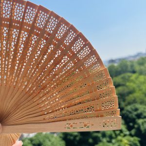 Bambu İşlemeli Yelpaze