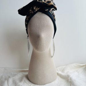 *Obscura Fera * Leopar Çift Taraflı Telli Saç Bandı