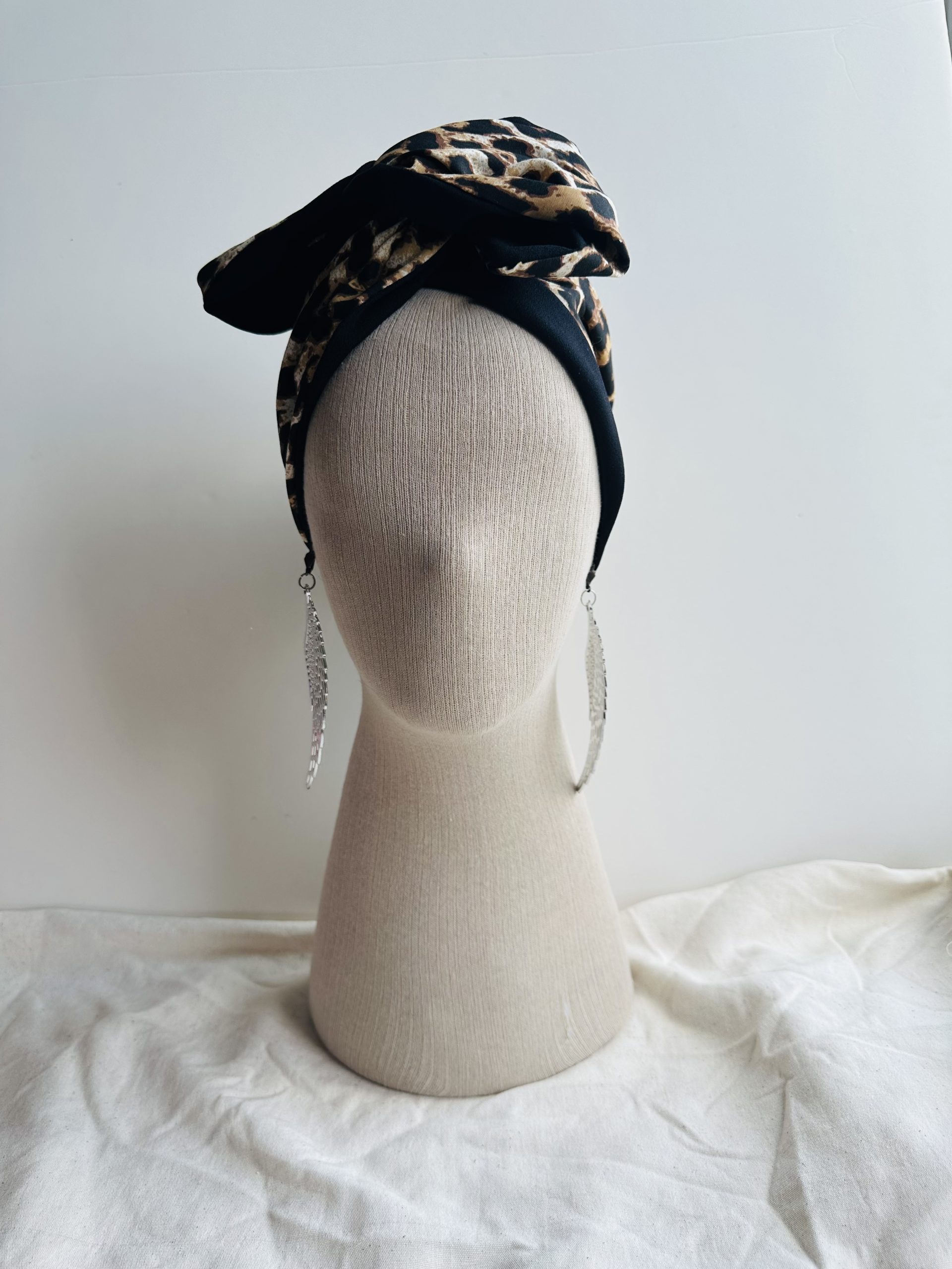 *Obscura Fera * Leopar Çift Taraflı Telli Saç Bandı