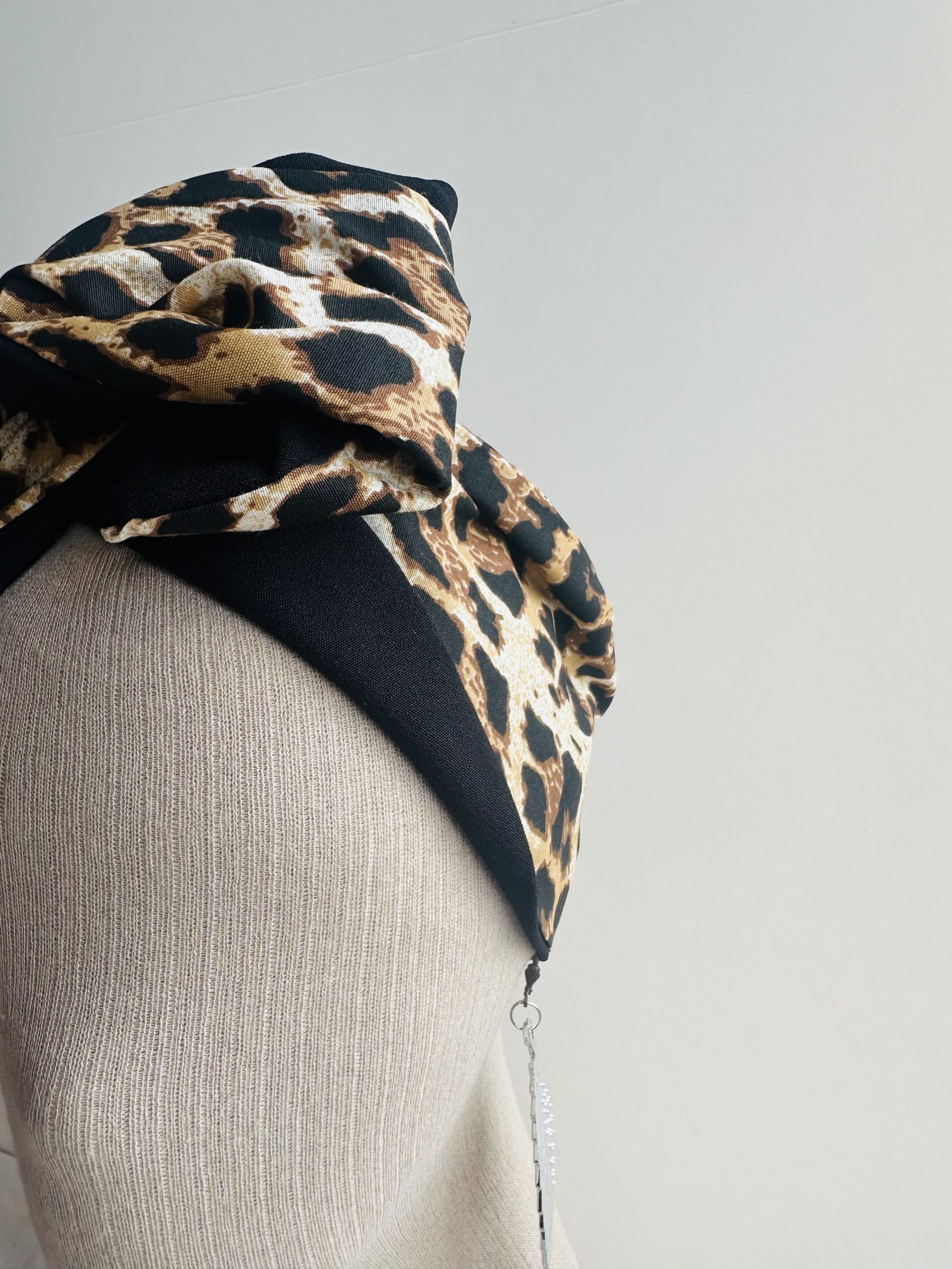 *Obscura Fera * Leopar Çift Taraflı Telli Saç Bandı - Görsel 4