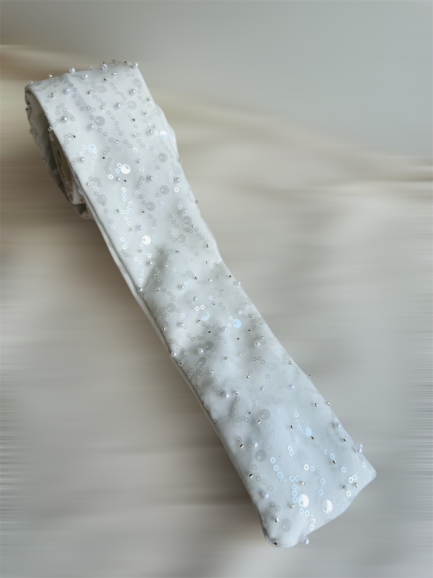 * Selvara * Payet ve İnci Çift Taraflı Telli Saç Bandı - Görsel 4