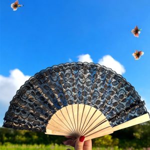 Dantel Yelpaze Siyah