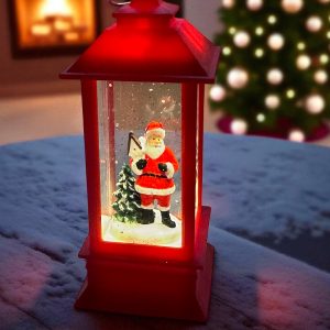 3 Boyutlu Yılbaşı Feneri Led ışıklı noel baba Yılbaşı Ağacı Süsü