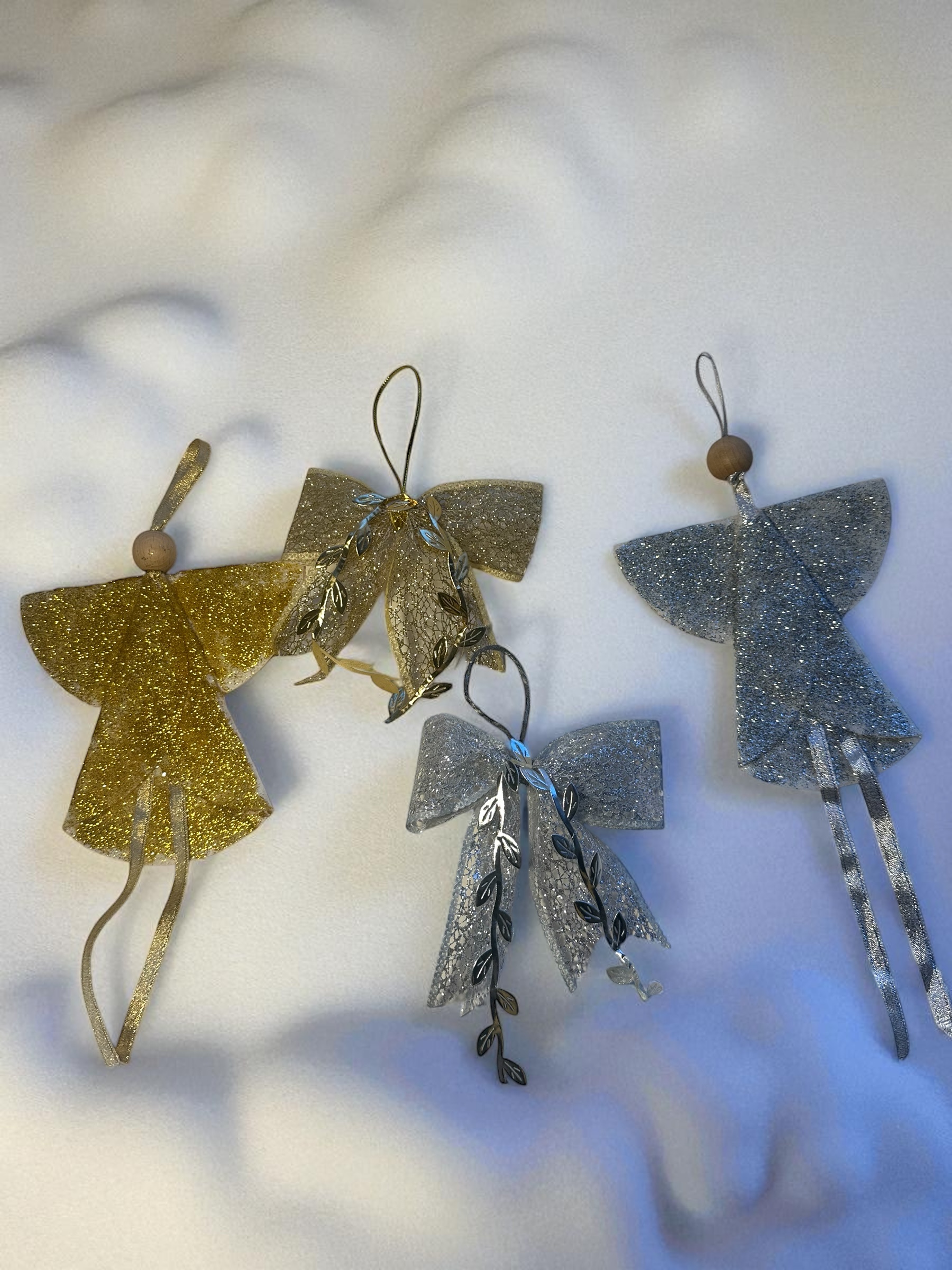 Melek-Fiyonk Yılbaşı Ağacı seti 4 adet - Görsel 7