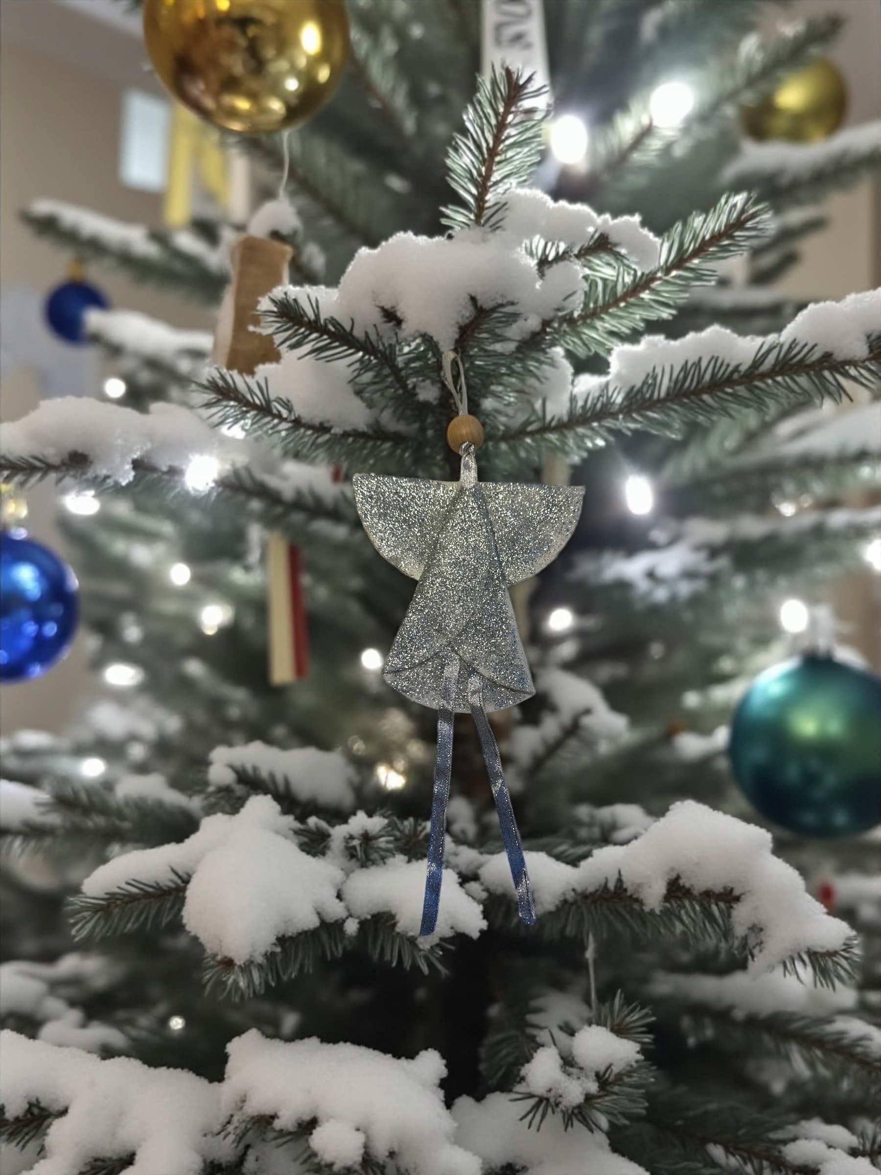 Melek-Fiyonk Yılbaşı Ağacı seti 4 adet - Görsel 2