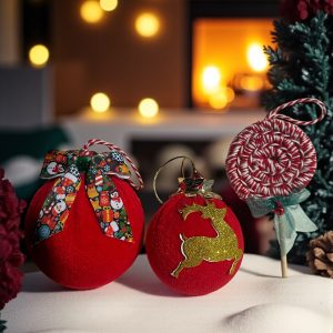 Yılbaşı Agacı Buyuk Top süs Seti