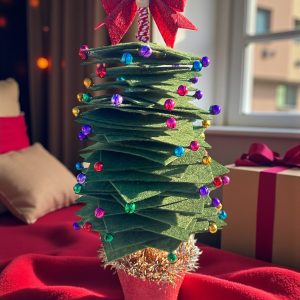 Yılbaşı Ağacı 45 cm El Yapımı Özel tasarım keçe Yılbaşı Ağacı