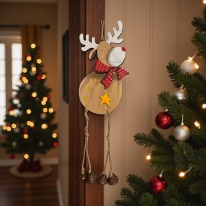 Yılbaşı Geyik Kapı Süsü Yeni Yıl Ren geyiği