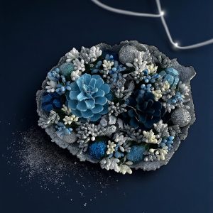 Silva Lumen Bowl Mavi Yılbaşı Kase 22x18 cm