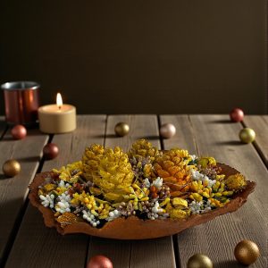 Silva Lumen Bowl Altın Yılbaşı Kase 27x21 cm