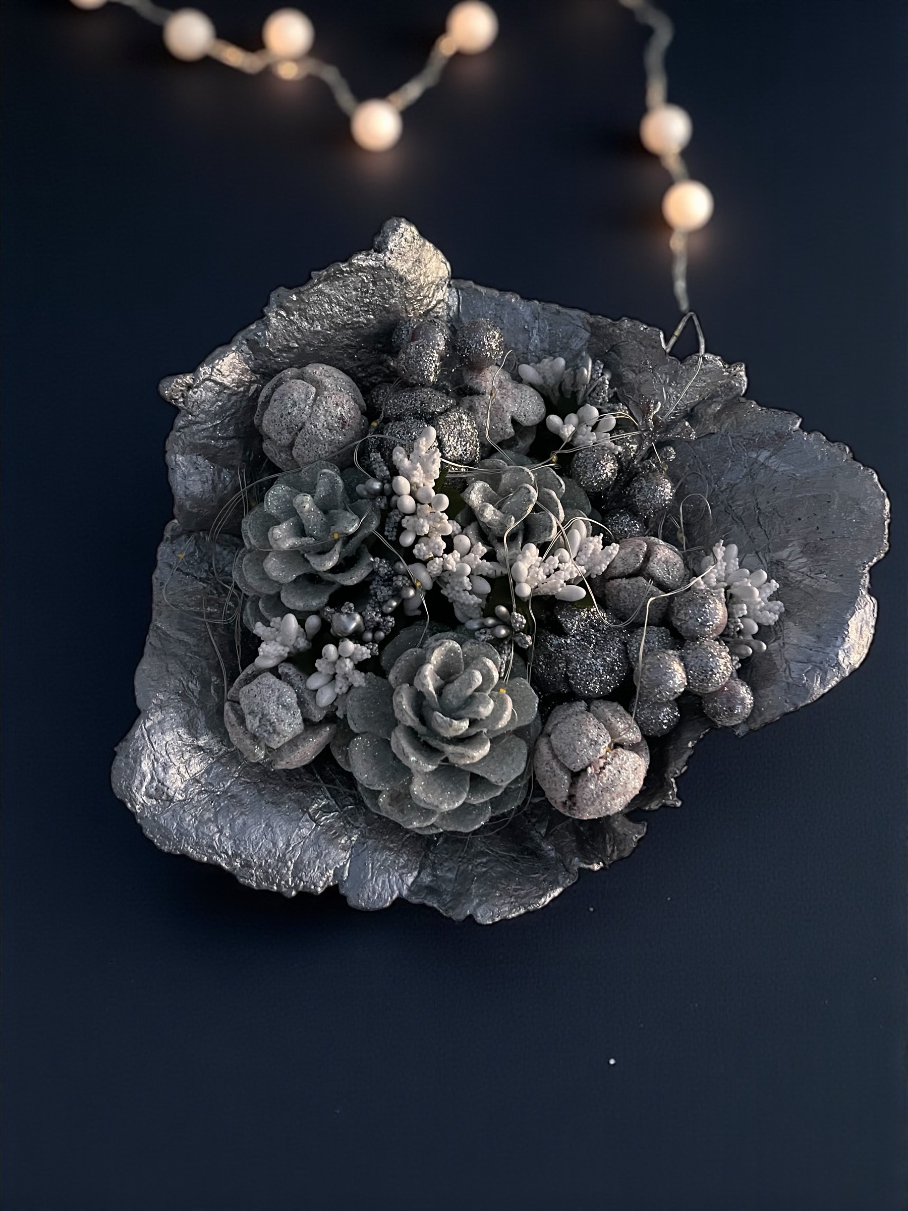 Silva Lumen Bowl Gümüş Yılbaşı Kase 25x22 cm - Görsel 5