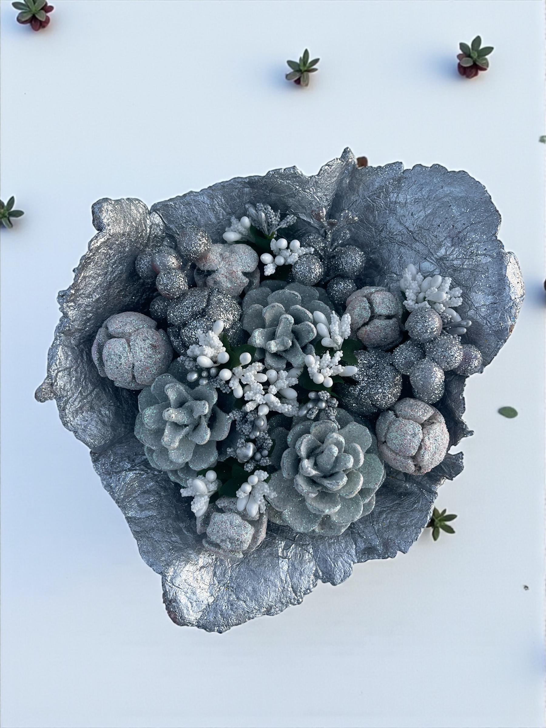 Silva Lumen Bowl Gümüş Yılbaşı Kase 25x22 cm - Görsel 3