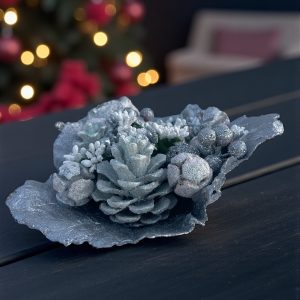 Silva Lumen Bowl Gümüş Yılbaşı Kase 25x22 cm