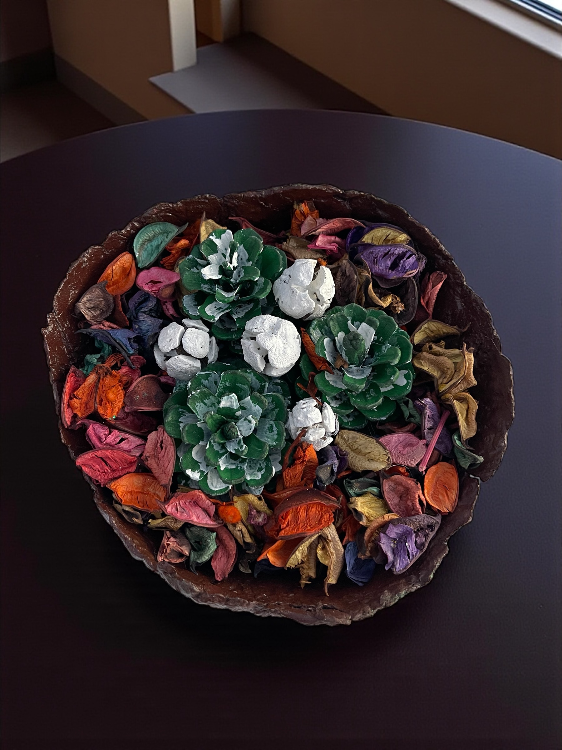 Flora Nidus Aureum Doğal çiçek kase 20x20x10 cm - Görsel 4