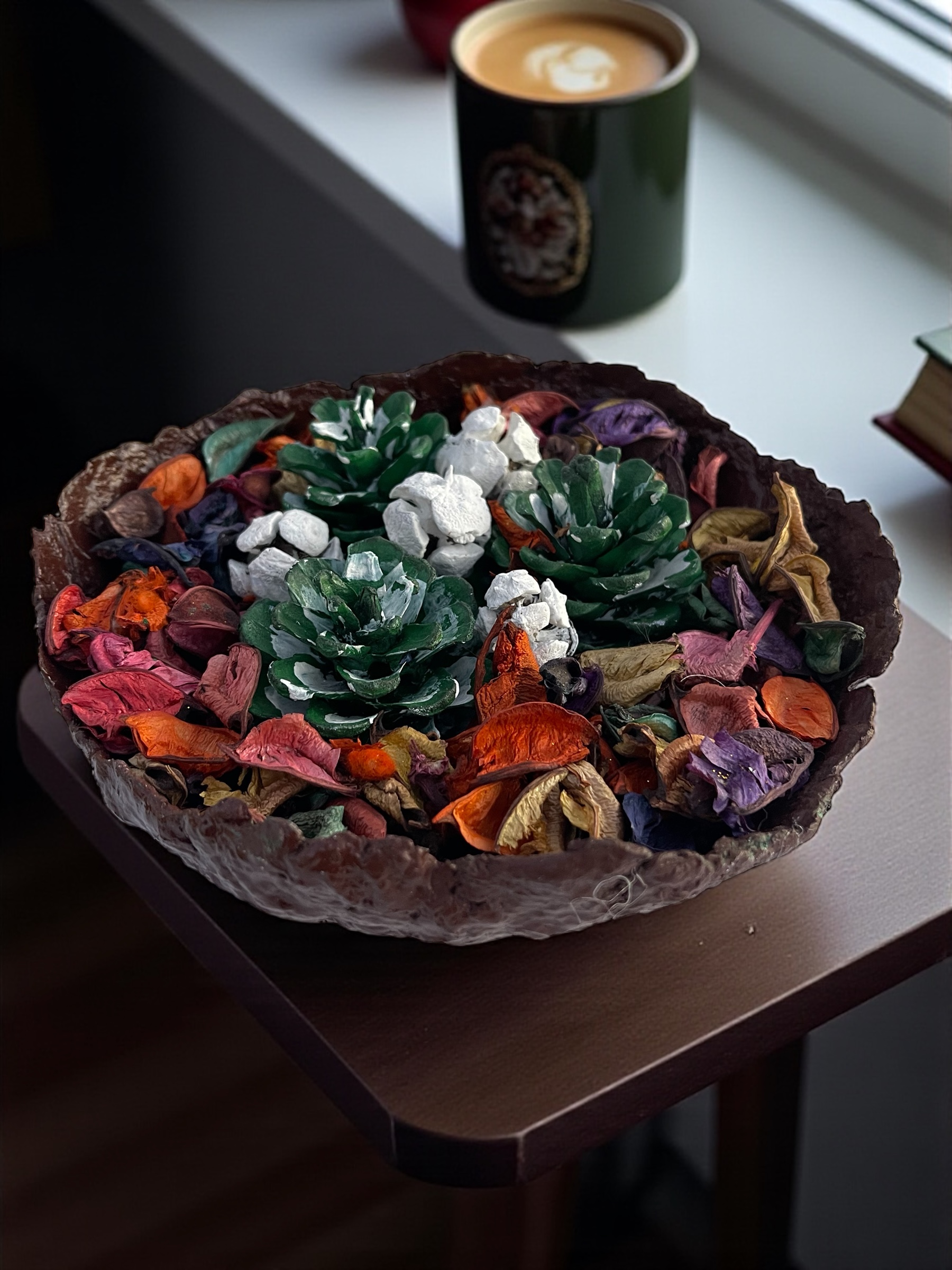 Flora Nidus Aureum Doğal çiçek kase 20x20x10 cm - Görsel 3