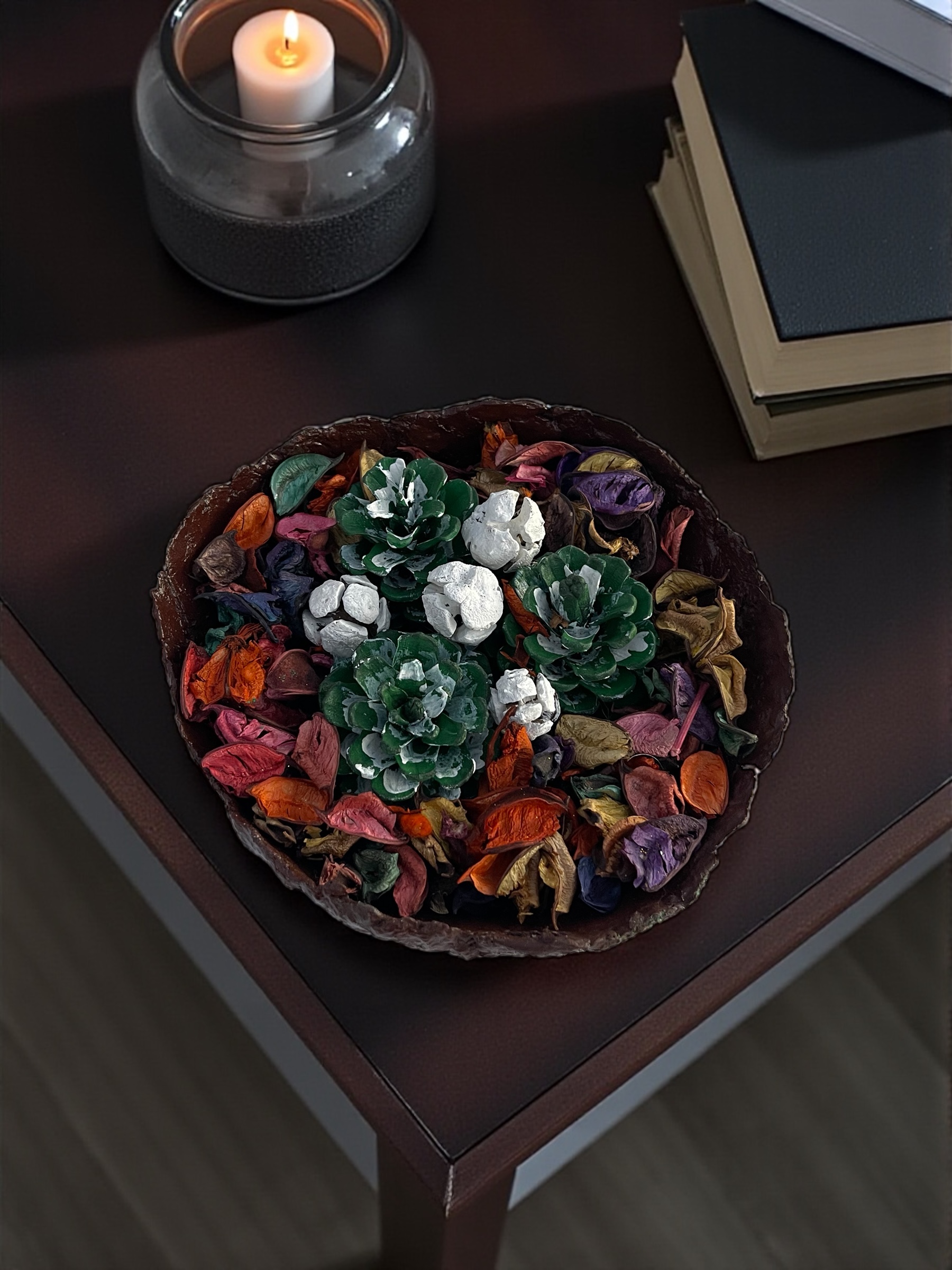 Flora Nidus Aureum Doğal çiçek kase 20x20x10 cm