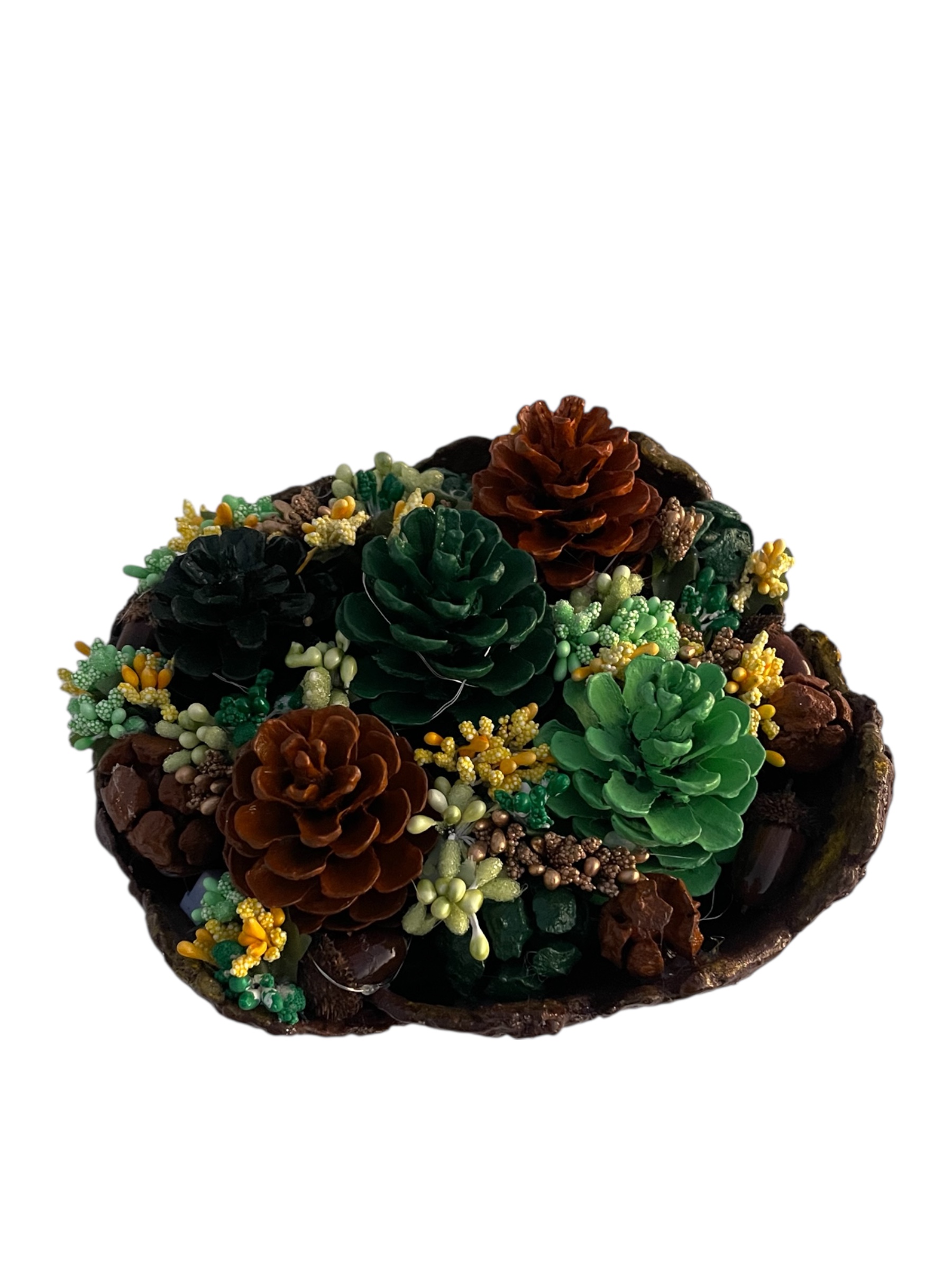 Silva Lumen Bowl Kahverengi Yılbaşı Kase 25x25x10 cm - Görsel 3