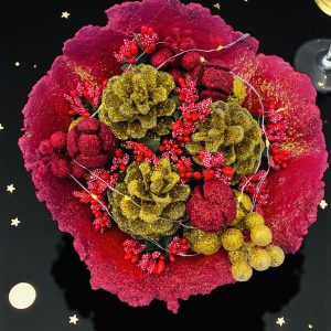 Silva Lumen Bowl Kırmızı Yılbaşı Kase 25×22×10 cm