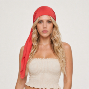 Turuncu şifon eşarp bandana
